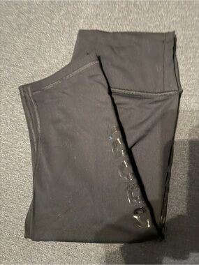 Victoria's Secret Black Leggings with Gloss Logo